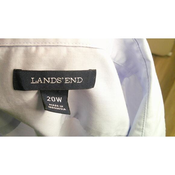 Lands' End Outfitters Button Down Collared Shirt Top Light Blue Plus Size 20W - Picture 4 of 6